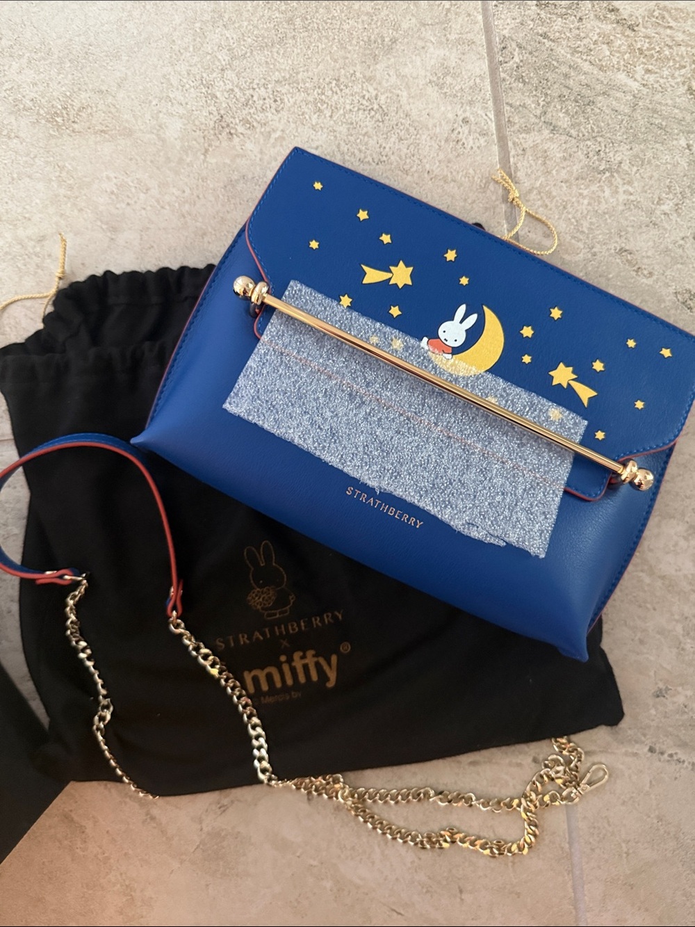 Strathberry x Miffy edition crossbody bag